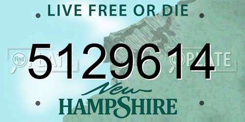5129614 New Hampshire License Plate