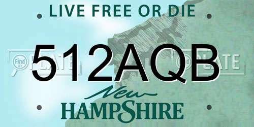 512AQB New Hampshire License Plate