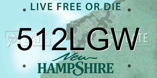 512LGW New Hampshire License Plate