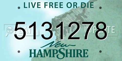 5131278 New Hampshire License Plate