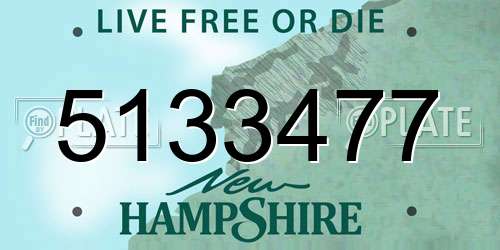 5133477 New Hampshire License Plate