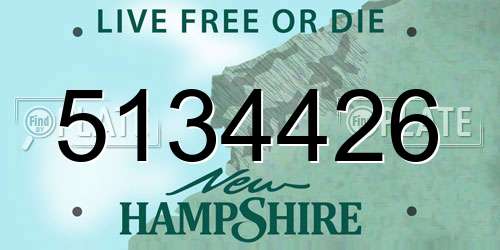 5134426 New Hampshire License Plate