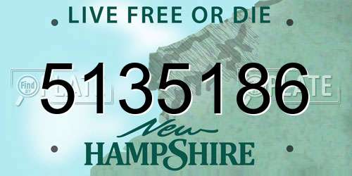 5135186 New Hampshire License Plate