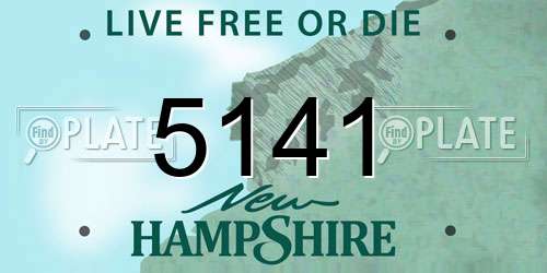 5141 New Hampshire License Plate
