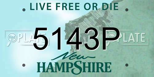 5143P New Hampshire License Plate