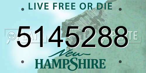 5145288 New Hampshire License Plate