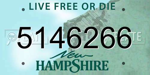 5146266 New Hampshire License Plate