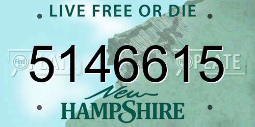 5146615 New Hampshire License Plate