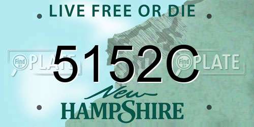 5152C New Hampshire License Plate