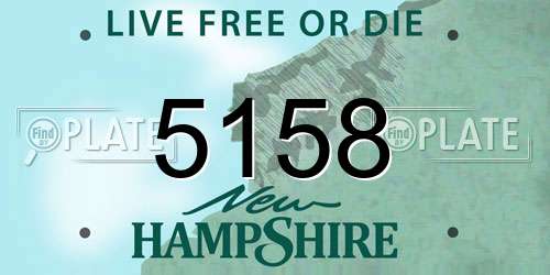 5158 New Hampshire License Plate
