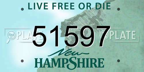 51597 New Hampshire License Plate