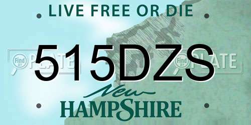 515DZS New Hampshire License Plate