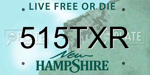 515TXR New Hampshire License Plate