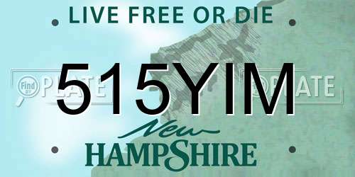 515YIM New Hampshire License Plate