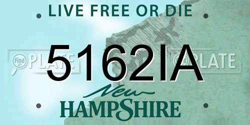 5162IA New Hampshire License Plate