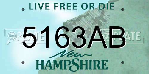 5163AB New Hampshire License Plate