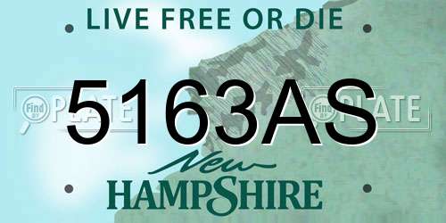 5163AS New Hampshire License Plate