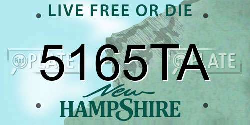 5165TA New Hampshire License Plate