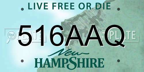 516AAQ New Hampshire License Plate