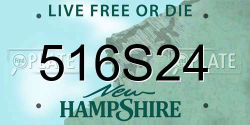 516S24 New Hampshire License Plate