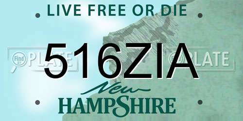 516ZIA New Hampshire License Plate
