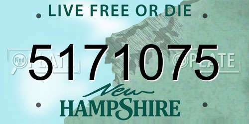 5171075 New Hampshire License Plate