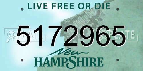 5172965 New Hampshire License Plate