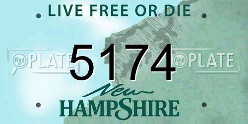 5174 New Hampshire License Plate