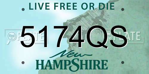 5174QS New Hampshire License Plate