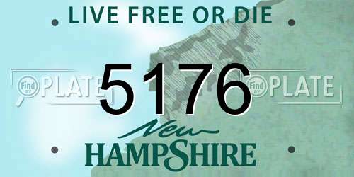 5176 New Hampshire License Plate