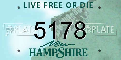 5178 New Hampshire License Plate