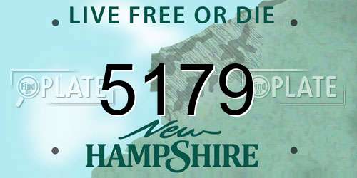 5179 New Hampshire License Plate