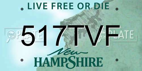 517TVF New Hampshire License Plate
