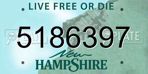 5186397 New Hampshire License Plate