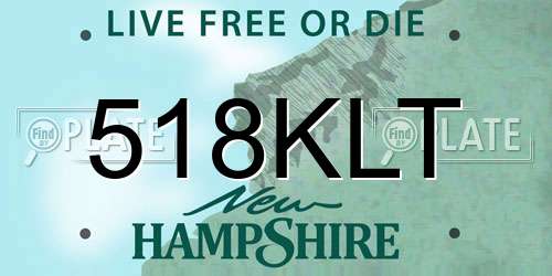 518KLT New Hampshire License Plate