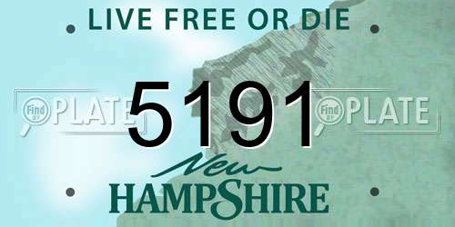5191 New Hampshire License Plate