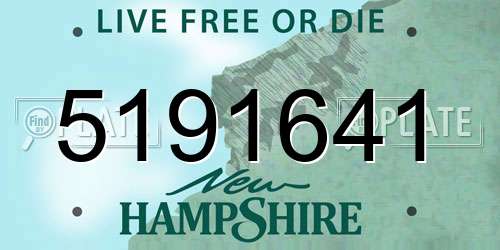 5191641 New Hampshire License Plate