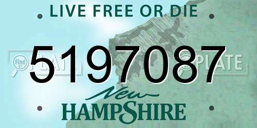 5197087 New Hampshire License Plate