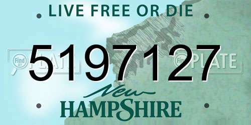5197127 New Hampshire License Plate