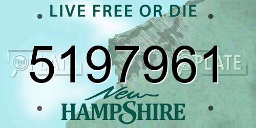 5197961 New Hampshire License Plate