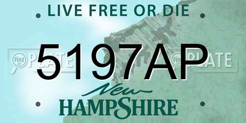 5197AP New Hampshire License Plate
