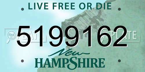 5199162 New Hampshire License Plate