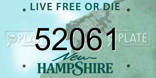 52061 New Hampshire License Plate