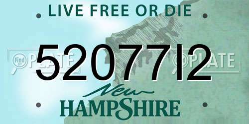 52077I2 New Hampshire License Plate