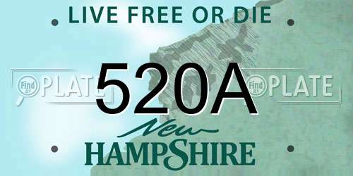 520A New Hampshire License Plate
