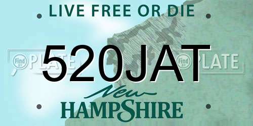 520JAT New Hampshire License Plate