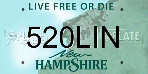 520LIN New Hampshire License Plate