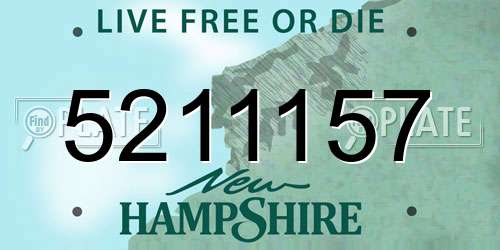 5211157 New Hampshire License Plate