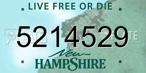5214529 New Hampshire License Plate