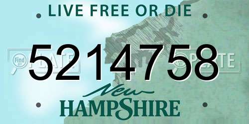5214758 New Hampshire License Plate